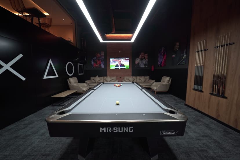 American pool table area