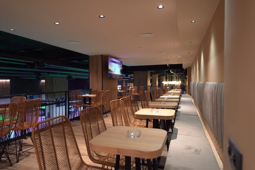 Restaurant tables at THE BLACK SPOT